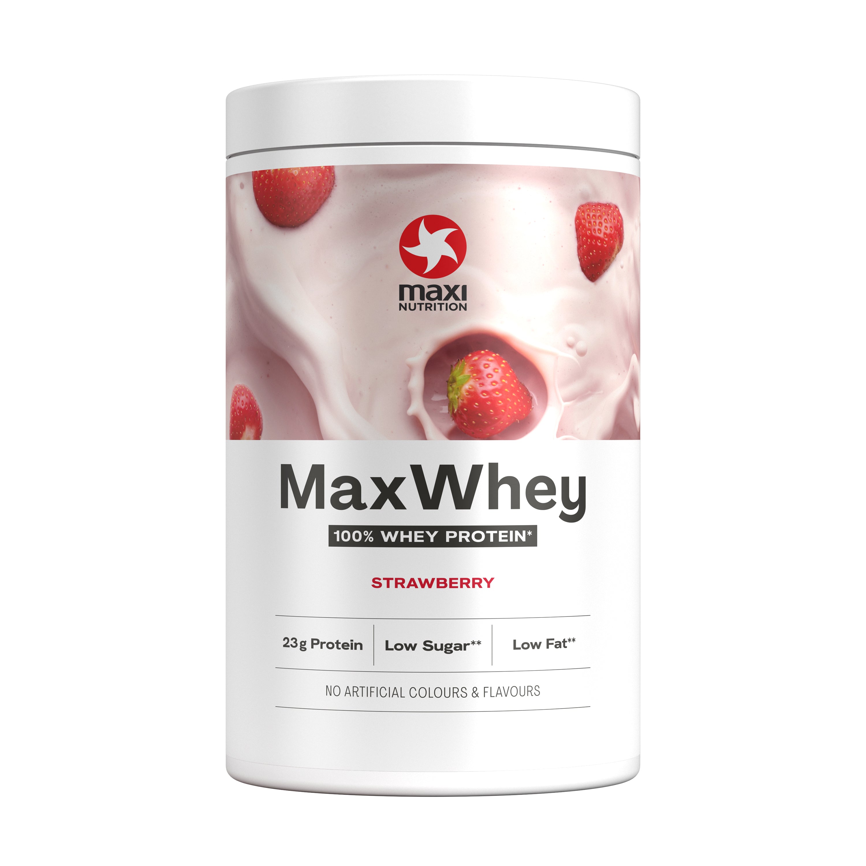 MAXI NUTRITION MaxWhey Truskawka – Mieszanka Białka Serwatkowego z Witaminą B6
