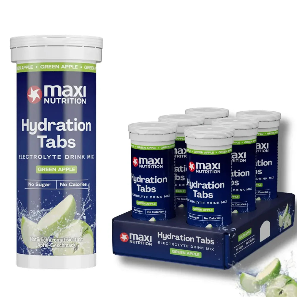 MAXI NUTRITION Hydration Tabs Apple-Lime – Elektrolitų tabletės gėrimui ruošti