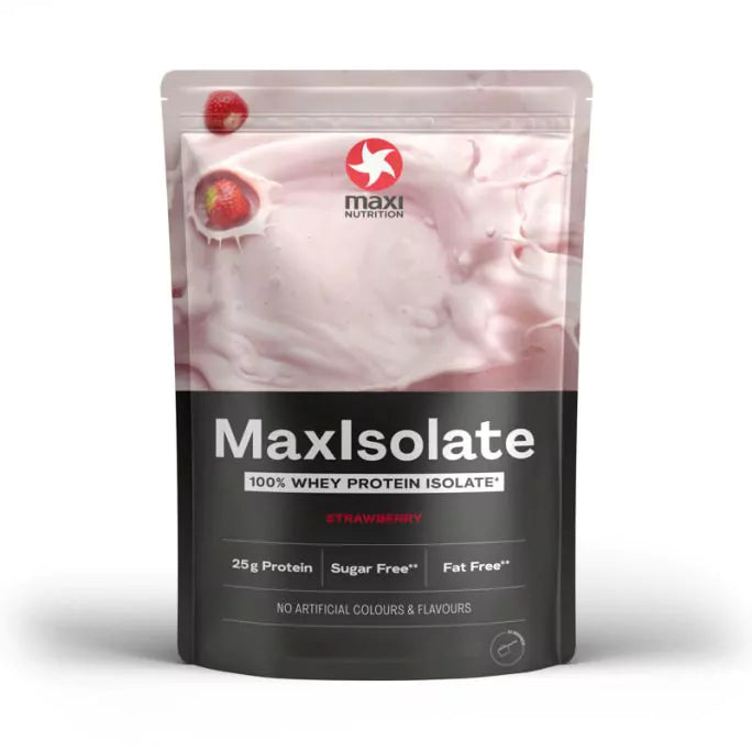 MAXI NUTRITION MaxIsolate Truskawka – Premium Izolat Białka Serwatkowego