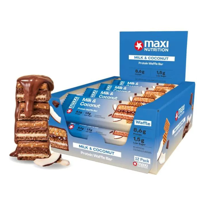 Baton Proteinowy Waflowy z Orzechami Laskowymi, Oblany Mleczną Czekoladą (40 g) xąč
